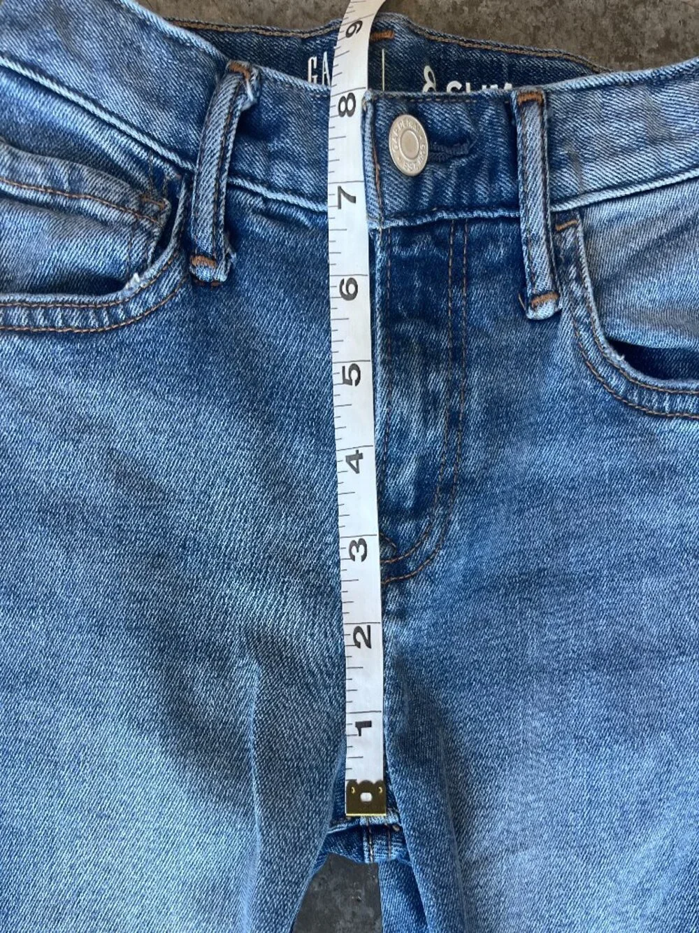 Gap Kids Boys Blue Slim Jeans Size 8 Slim Adjustable Waist Stretch Denim